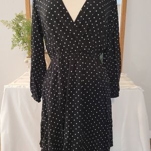 Black White Polka Dotted Old Navy Dress